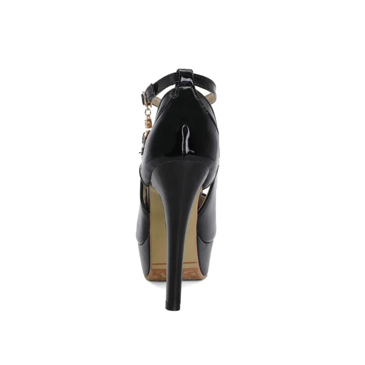 Women's Peep Toe High Heel Platform Sandals