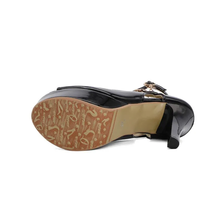 Women's Peep Toe High Heel Platform Sandals