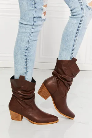 Women's Scrunch Cowboy Boots in Brown