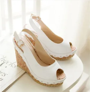 Women's Slingbacks Platform Wedges Sandals