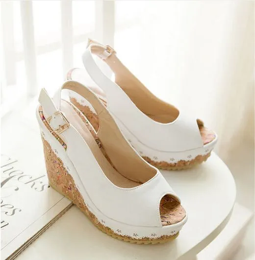Women's Slingbacks Platform Wedges Sandals