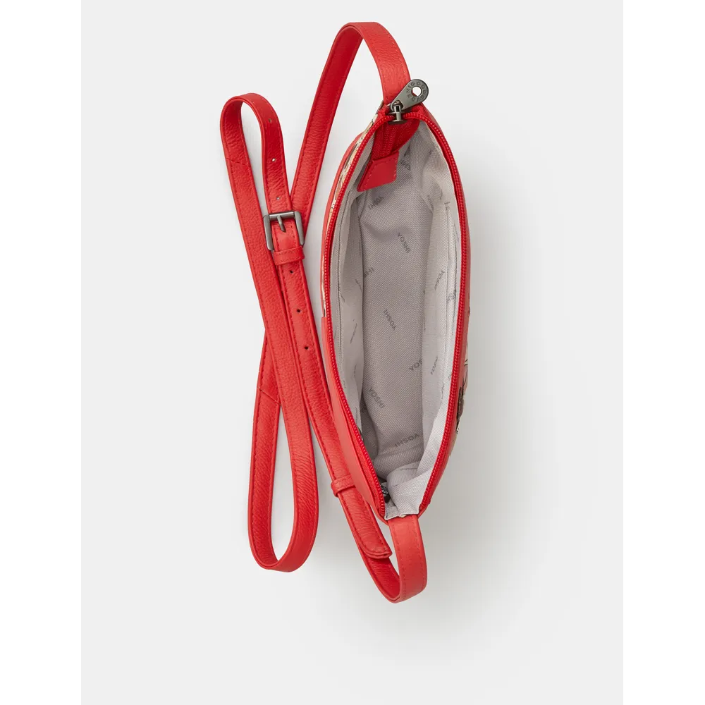 Yoshi Mothers Pride Parker Red Leather Cross Body Bag