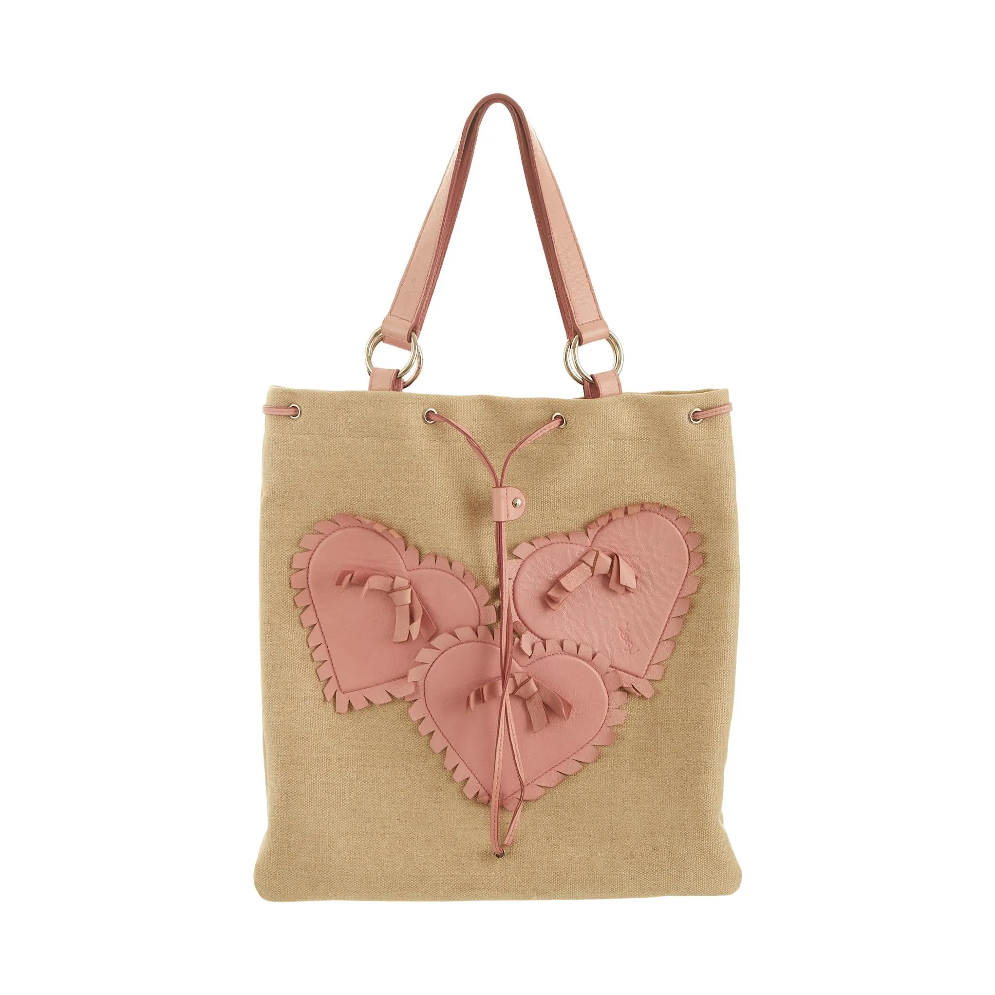 YSL Beige Heart Tote