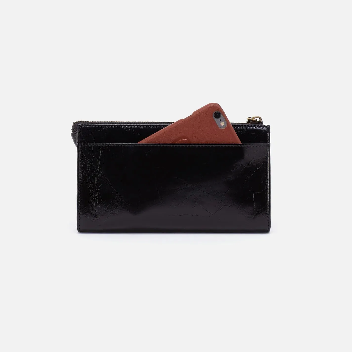 Zenith Wristlet in Polished Leather