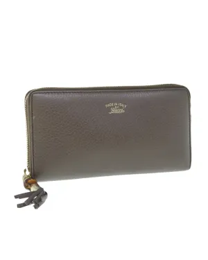 Zip Around Wallet Pebbled Leather